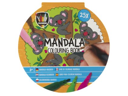 Kniha omalovánek Mandala 25 listů 15x15 cm