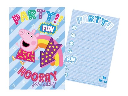 Sada párty 5 pozvánek + 5 obálek Peppa Pig