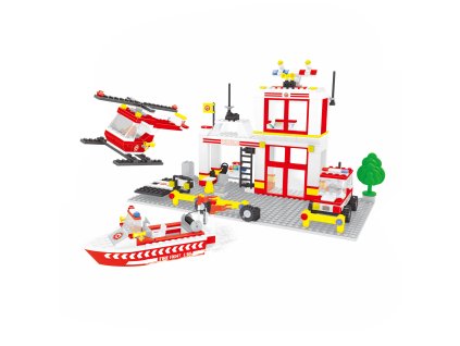 Kompatibilní stavebnice BLOXO hasiči stanice 368 ks