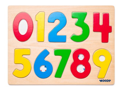 Puzzle na desce ´´Číslice s beruškami´´