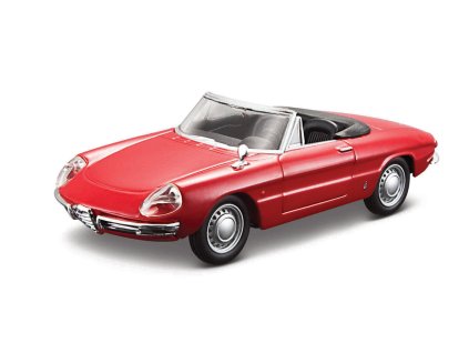 Bburago - Auta HOBBY, Alfa Romeo Spider (1966), červená, 1:32
