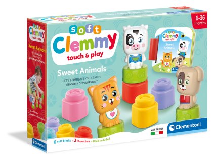 Clemmy baby - kostičky s knížkou, roztomilá zvířátka