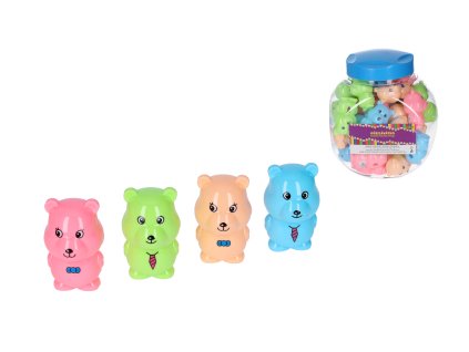 Ořezávátko na jednu tužku se zásobníkem - Medvídek