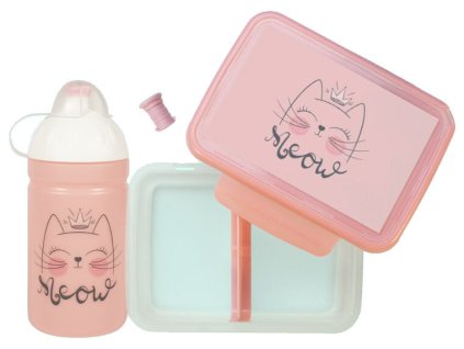 Mňau láhev a svačinový box