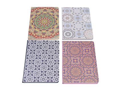 Notes linkovaný 14,5x21 cm, 80 listů - Ornamenty