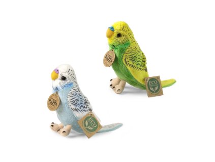 Plyšová andulka vlnkovaná 13 cm ECO-FRIENDLY