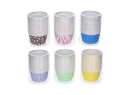 Košíčky cukrářské pevné bílé/barevné (pr.5cm, v.4cm) - 25ks