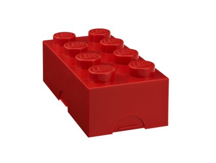 LEGO box na svačinu 100 x 200 x 75 mm - červená