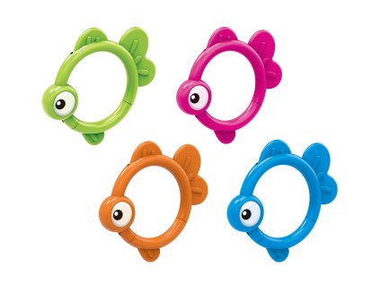 Hračka na potápění rybí kroužky set 4ks 34 cm