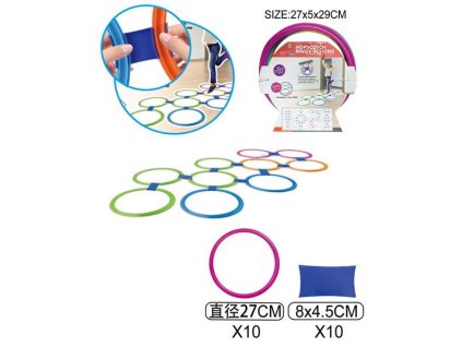 Skákací kruhy set 10 ks 27 cm