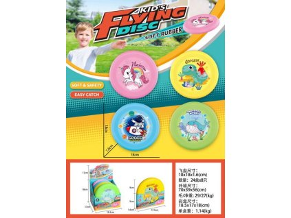 Létající talíř s obrázkem 18 cm