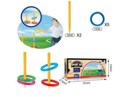 Házení kroužků set 5 kroužků