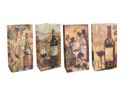 Dárková taška na 2 láhve M 18x35x9 cm Celorok