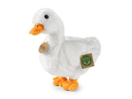 Plyšová kachna bílá 24 cm ECO-FRIENDLY