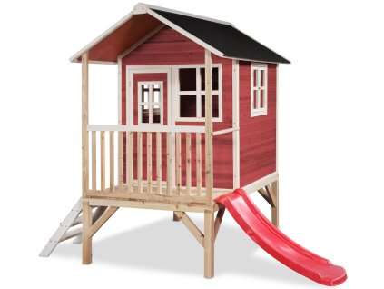 Zahradní cedrový domeček Exit Loft 300 červený