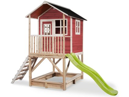 Zahradní cedrový domeček Exit Loft 500 červený