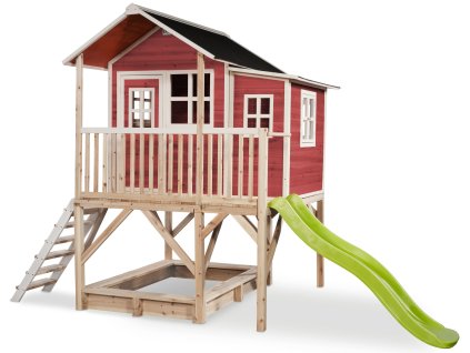 Zahradní cedrový domeček Exit Loft 550 červený