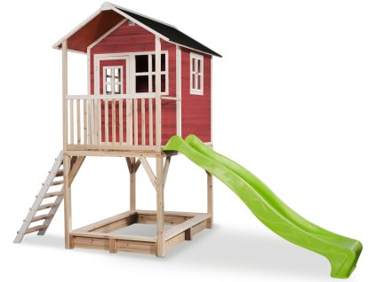 Zahradní cedrový domeček Exit Loft 700 červený