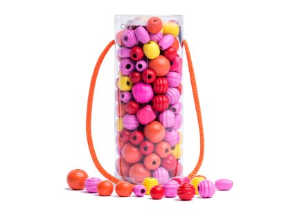 Korálky v tubě - oranžová