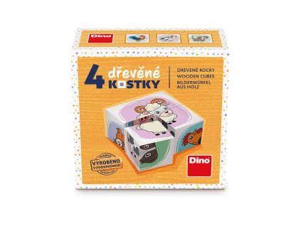 ZVÍŘÁTKA 4 Dřevěné kostky