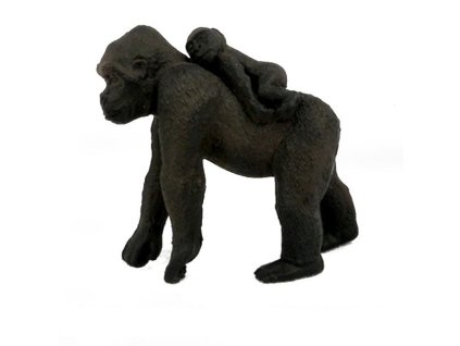 A - Figurka Gorila s mládětem 7 cm
