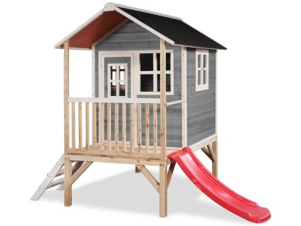 Zahradní cedrový domeček Exit Loft 300 šedý