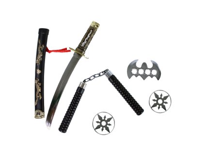 Japonský meč katana s příslušenstvím