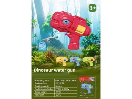 Vodní pistole dinosaurus 14 cm