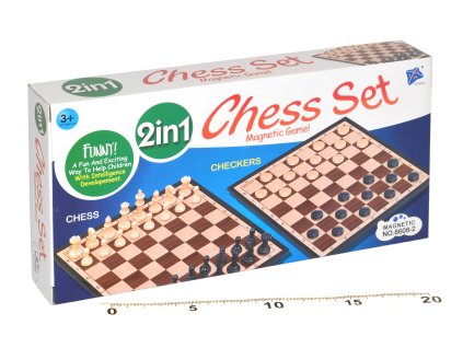 Šachy + dáma 2v1 magnetické