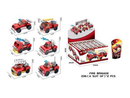 Stavebnice auto hasičské 6,3 cm