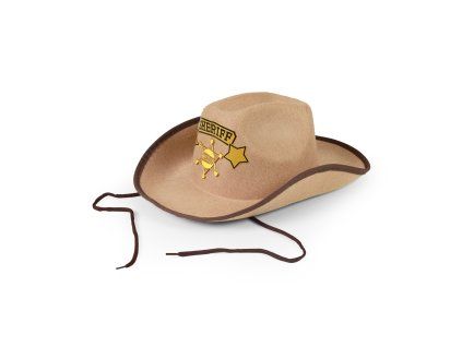 Dětský klobouk hnědý šerif