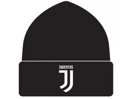 Přeložená zimní čepice Juventus FC: Logo (universální) černý akryl