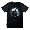Pánské tričko The Witcher|Zaklínač: Silhouette Moon  černá bavlna