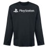 Pánská mikina Playstation: White Logo  černá bavlna