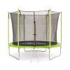 Trampolína CROSS se sítí a žebříkem, zelenočerná, 306x306x250cm