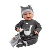Llorens 74107 NEW BORN realistická panenka miminko se zvuky a měkkým látkovým tělem 42 cm