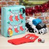 Kalendář adventní Friends | Přátelé: Vánoční ponožky (velikost EU 36-41 | materiál polyester elastan)