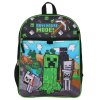 Školní batoh Minecraft s příslušenstvím - svačinový box - penál - přívěšek na klíče - karabina (objem batohu 12 litrů | 29 x 41 x 10 cm)