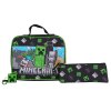 Školní batoh Minecraft s příslušenstvím - svačinový box - penál - přívěšek na klíče - karabina (objem batohu 12 litrů | 29 x 41 x 10 cm)