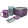 Dárkový set Friends | Přátelé: Láska (objem sklenice 500 ml, hrnek 300 ml, 2 tácky 10 x 10 cm)