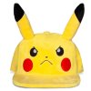 Čepice snapback - kšiltovka Pokémon: Naštvaný Pikachu s ušima (nastavetelná) žlutý polyester