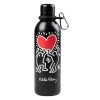 Nerezová termo outdoor láhev na pití Keith Haring: Srdce (objem 550 ml)