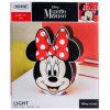 Dekorativní 2D lampa Disney | Minnie Mouse | Myška Minnie: Hlava Minnie s mašlí (16 x 20 x 6 cm)