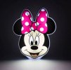 Dekorativní 2D lampa Disney | Minnie Mouse | Myška Minnie: Hlava Minnie s mašlí (16 x 20 x 6 cm)