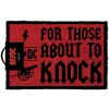 Rohožka AC/DC: For Those About To Knock (60 x 40 cm) červená