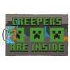 Rohožka Minecraft: Creepeři jsou vevnitř (60 x 40 cm) šedá