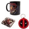 Dárkový set Marvel | Deadpool: hrnek-přívěsek-tácek (objem hrnku 315 ml | tácek 10 x 10 cm)