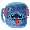 Keramický hrnek s chlupatým odnímatelným obalem Disney | Lilo & Stitch: Obličej Stitche (objem 440 ml)