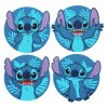 Gumové tácky pod sklenice Disney | Lilo & Stitch: Stitch set 4 kusů (10 x 10 cm)