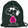 Gym bag pytlík se šňůrkami Snoopy: Joe Cool (35 x 46 cm) černá bavlna